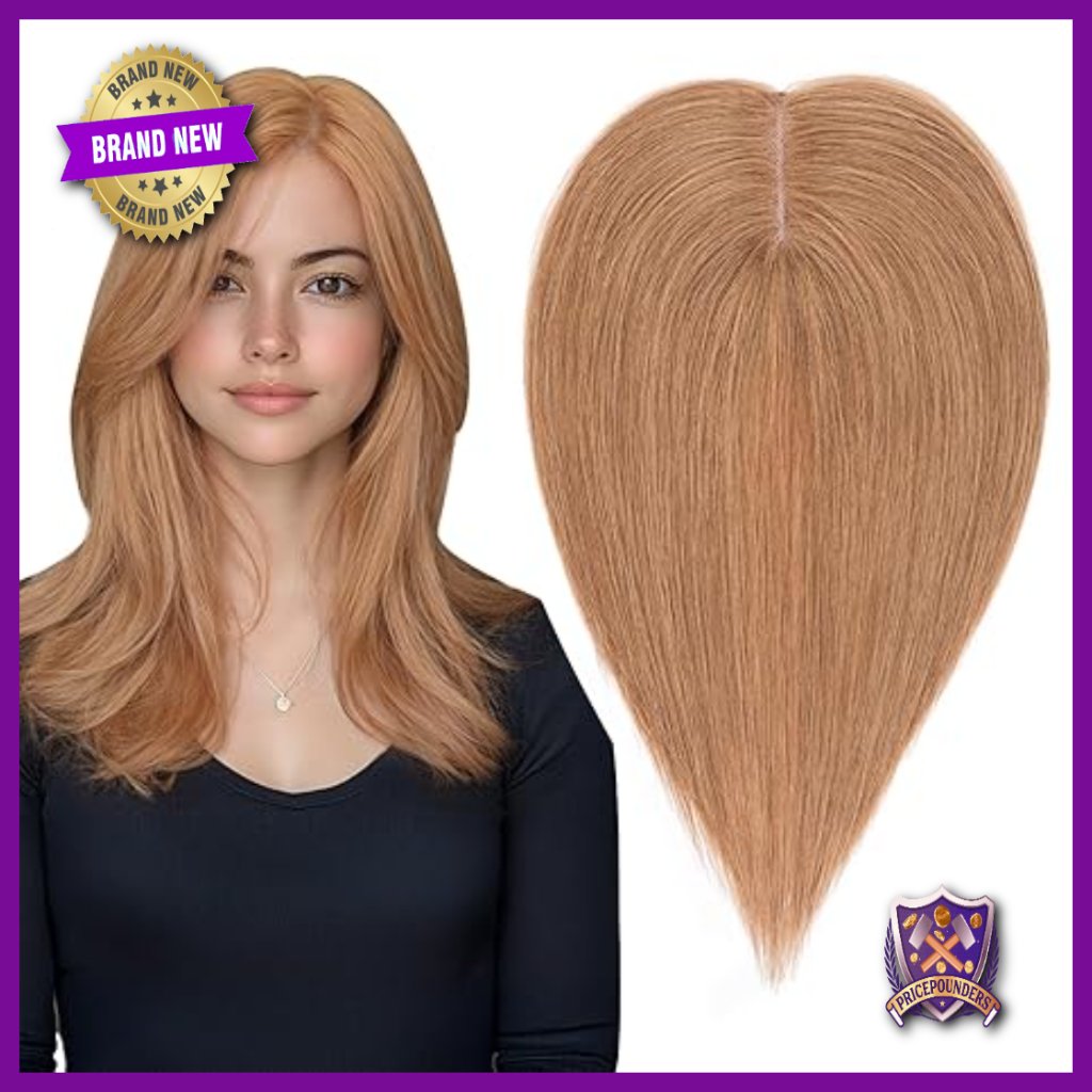 10 Inch Human Hair Topper, 4x5 Lace Base, Straight For Thinning Hair